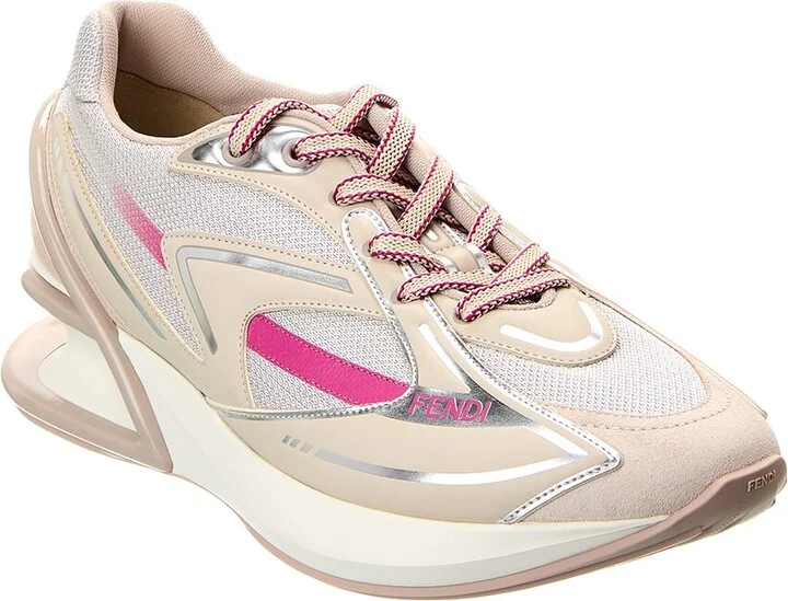 Fendi First 1 Tech Fabric & Leather Sneaker