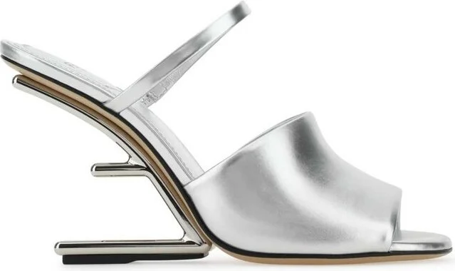 Fendi First F-Shaped Sculpted Heel Sandals