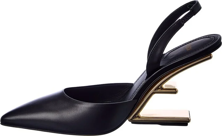 Fendi First Leather Slingback Pump - Image 2
