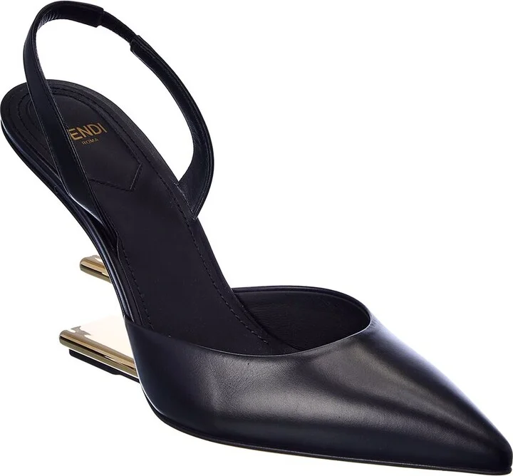 Fendi First Leather Slingback Pump