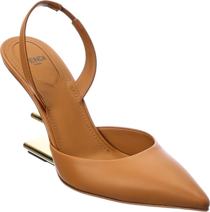 Fendi First Leather Slingback Pump