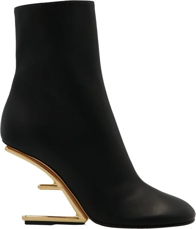 Fendi First Round Toe Ankle Boots