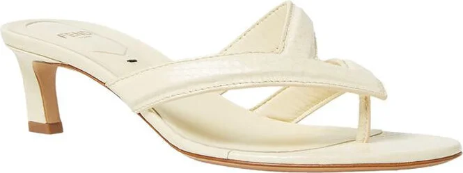 Fendi Fling Medium-Heeled Thong Sandals Shoes - Image 2