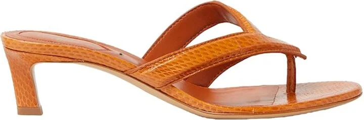 Fendi Fling Medium-Heeled Thong Sandals Shoes