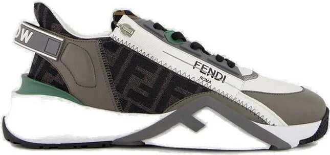 Fendi Flow FF Jacquard Lace-Up Sneakers