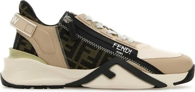 Fendi Flow FF Jacquard Lace-Up Sneakers