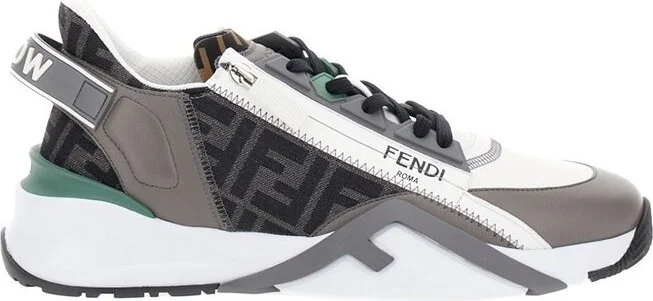 Fendi Flow FF Jacquard Lace-Up Sneakers
