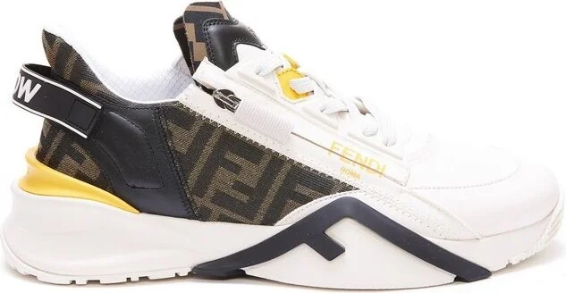 Fendi Flow FF Jacquard Lace-Up Sneakers