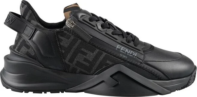 Fendi Flow FF Jacquard Lace-Up Sneakers