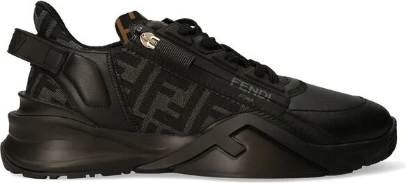 Fendi Flow FF Jacquard Lace-Up Sneakers
