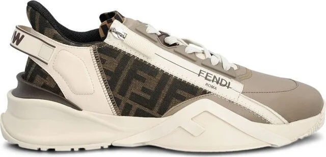 Fendi Flow FF Jacquard Lace-Up Sneakers