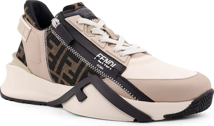 Fendi Flow Leather Sneakers With Ff Motif - Image 2