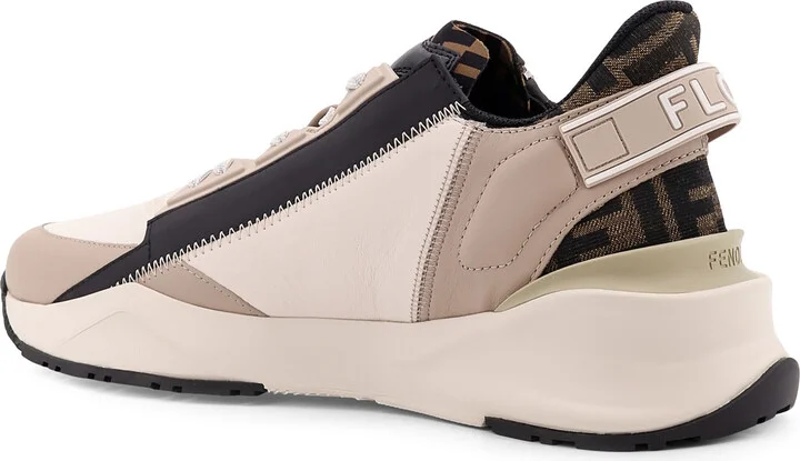 Fendi Flow Leather Sneakers With Ff Motif - Image 3