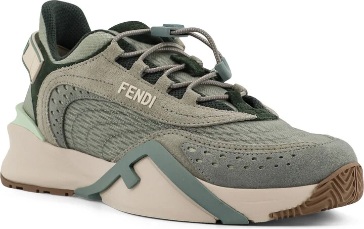 Fendi Flow Mesh And Suede Sneaers - Image 2