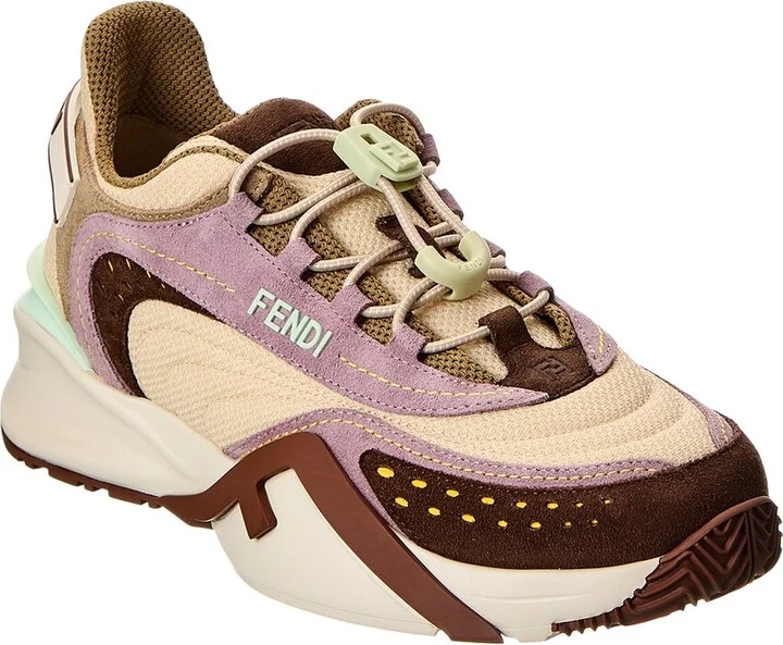 Fendi Flow Mesh & Leather Sneaker