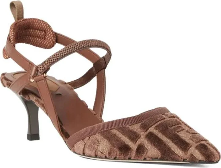 Fendi Hummingbird Lite Slingbacks In Ff Fabric Shoes - Image 3