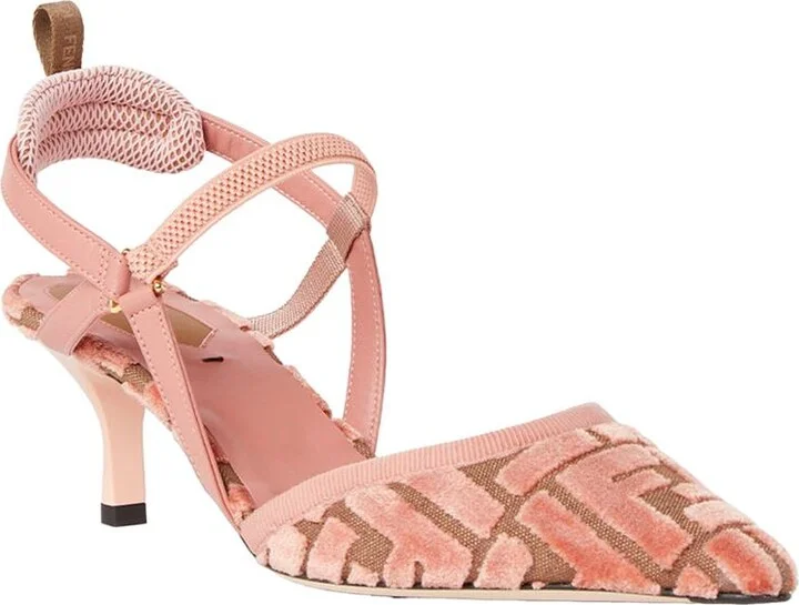 Fendi Hummingbird Lite Slingbacks In Ff Fabric Shoes - Image 2