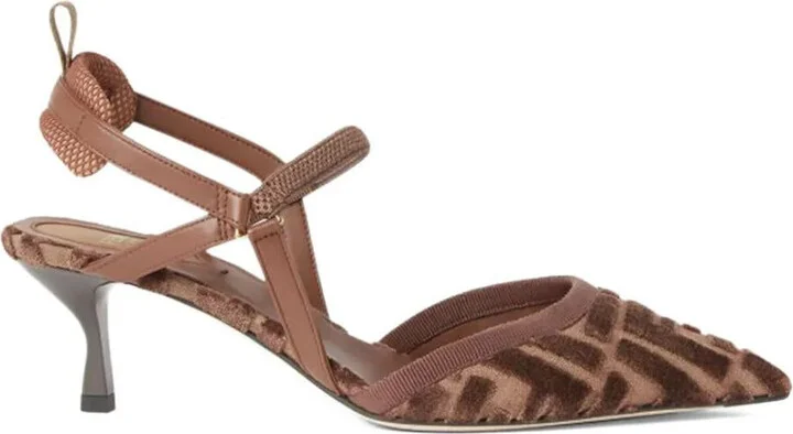 Fendi Hummingbird Lite Slingbacks In Ff Fabric Shoes