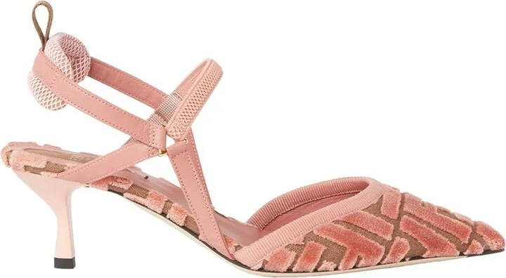 Fendi Hummingbird Lite Slingbacks In Ff Fabric Shoes