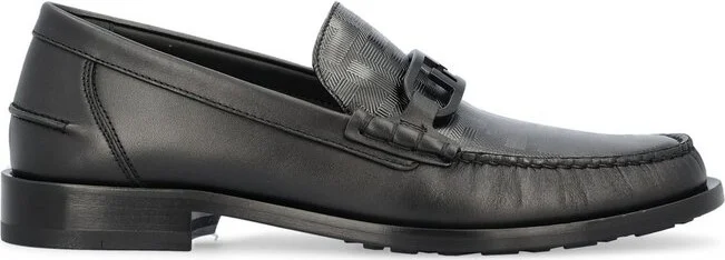 Fendi Logo Plaque Slip-On Loafers