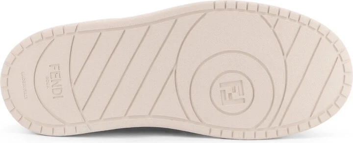 Fendi Match Canvas And Suede Platform Sneakers - Image 4