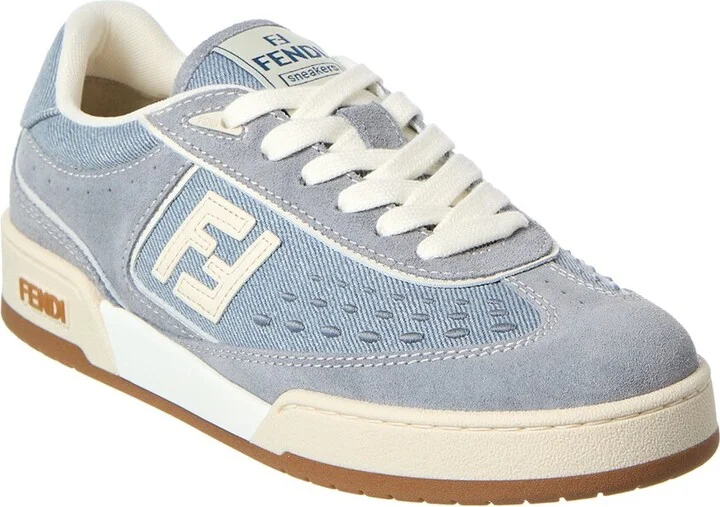 FENDI Match Denim & Suede Sneaker