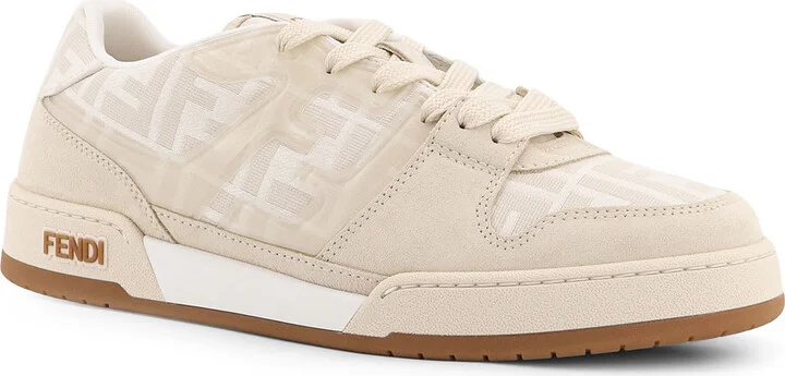 Fendi Match Ff Jacquard And Leather Sneakers - Image 2