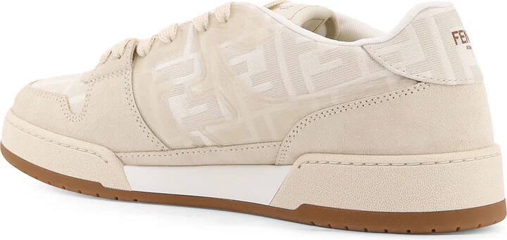 Fendi Match Ff Jacquard And Leather Sneakers - Image 3