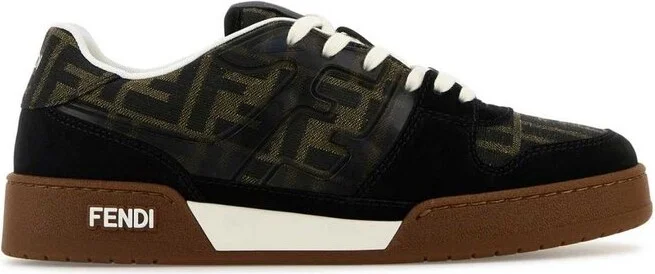 Fendi Match FF Jacquard Lace-Up Sneakers