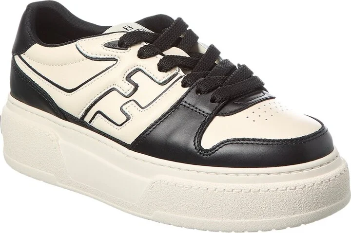 Fendi Match Leather Platform Sneaker