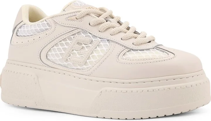 Fendi Match Leather Sneakers - Image 2