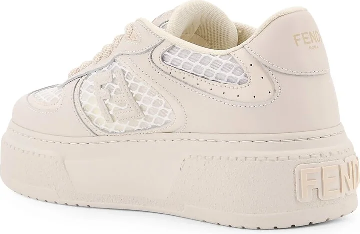 Fendi Match Leather Sneakers - Image 3