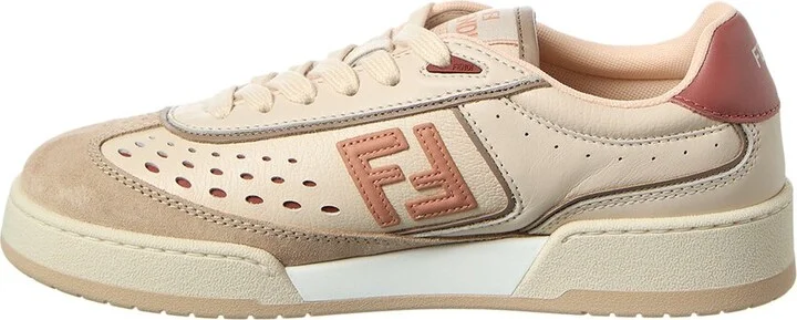 Fendi Match Leather & Suede Sneaker - Image 2