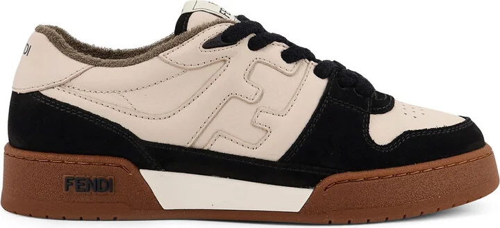 Fendi Match Low-top Leather Sneakers