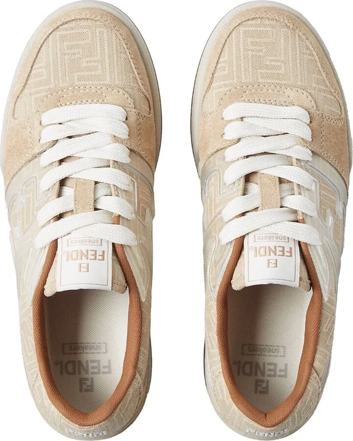 Fendi Match Low Top Sneakers In Jacquard Ff Shoes - Image 3