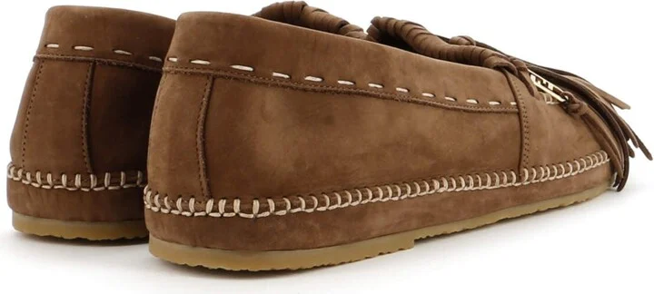 FENDI Men's O'Lock Fringe Loafers Suede - Image 3