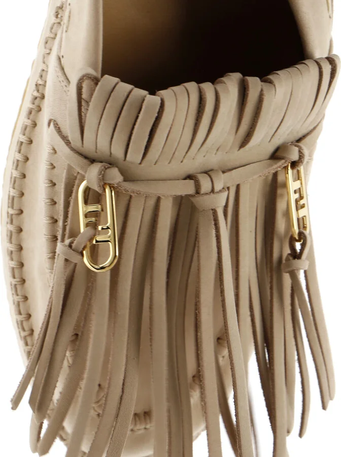 FENDI Men's O'Lock Fringe Loafers Suede - Image 5