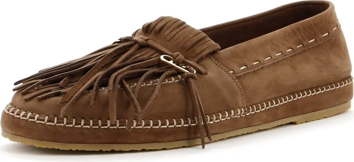 FENDI Men's O'Lock Fringe Loafers Suede