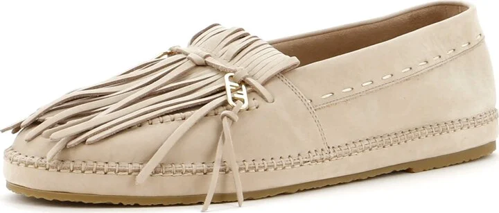 FENDI Men's O'Lock Fringe Loafers Suede