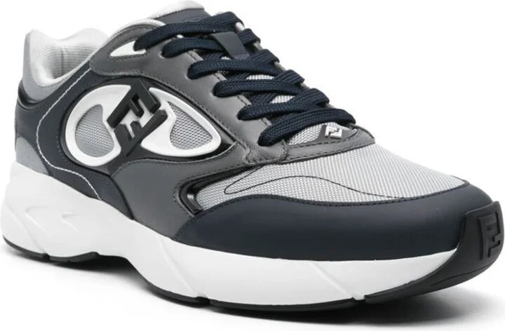 Fendi Mesh And Leather Forward Sneakers Shoes - Image 2