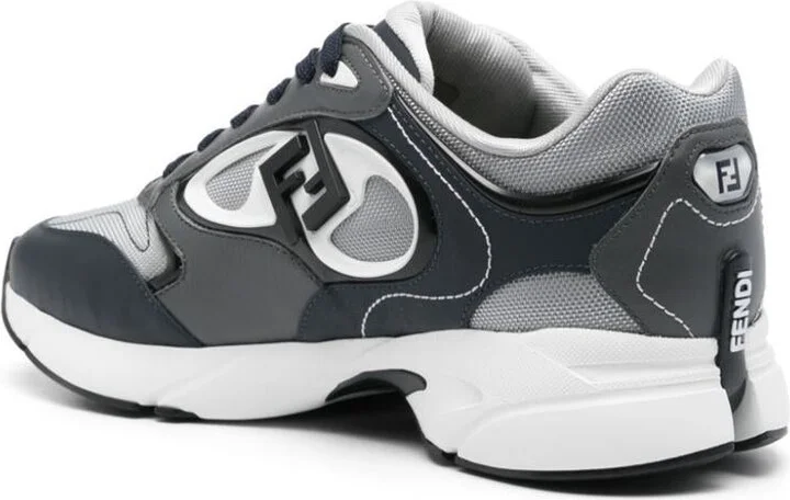 Fendi Mesh And Leather Forward Sneakers Shoes - Image 3