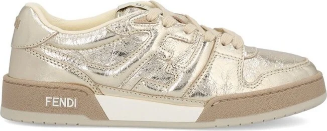 Fendi Metallic Low-Top Sneakers