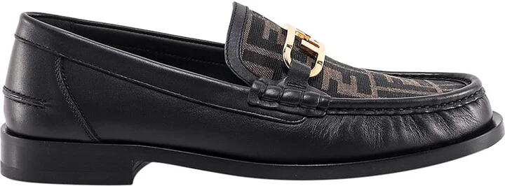 Fendi O' Lock Leather Loafer With Ff Insert - Image 2
