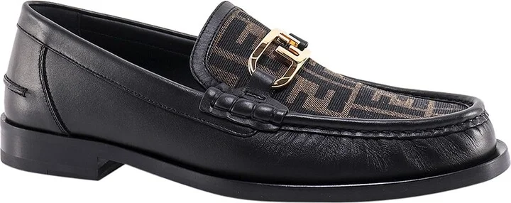 Fendi O' Lock Leather Loafer With Ff Insert - Image 3