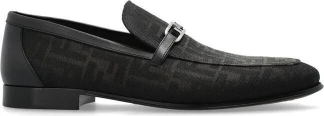 Fendi O'Lock FF Jacquard Slip-On Loafers