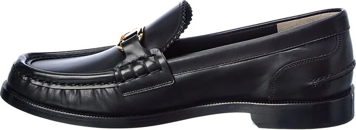 Fendi O'lock Leather Loafer - Image 2