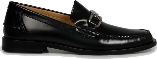 Fendi O'Lock Logo-Plaque Loafers