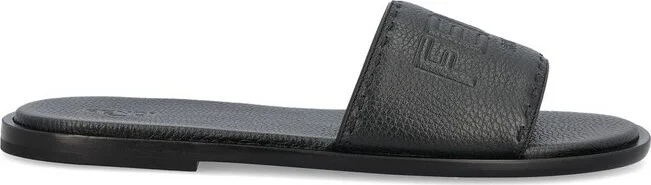 Fendi Roma Logo Embossed Slides