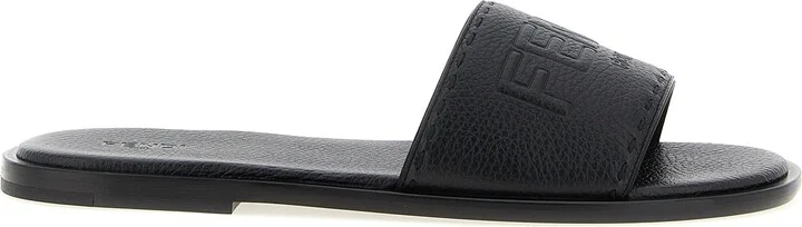 Fendi Roma Sandals Black