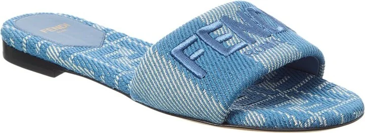 Fendi Signature Jacquard Sandal